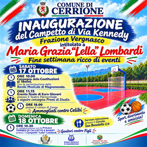 Inaugurazione campetto di Via Kennedy - Fraz. Vergnasco