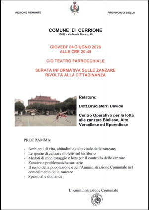 Serata informativa sulle zanzare