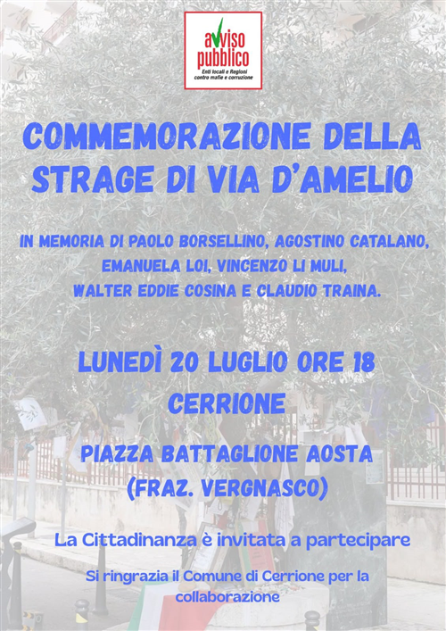 Commemorazione strage di via D'Amelio